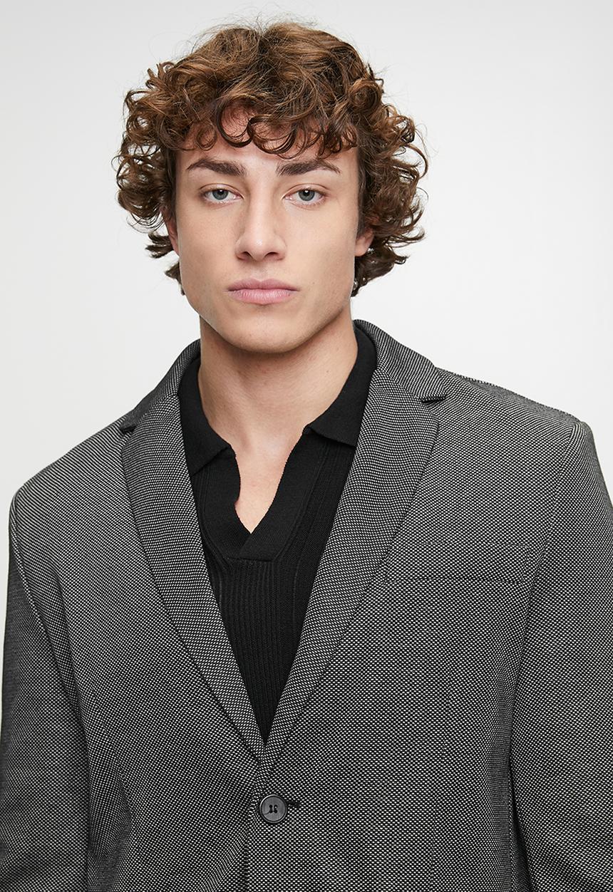 Brave Soul - Black Pocket Blazer - Grey