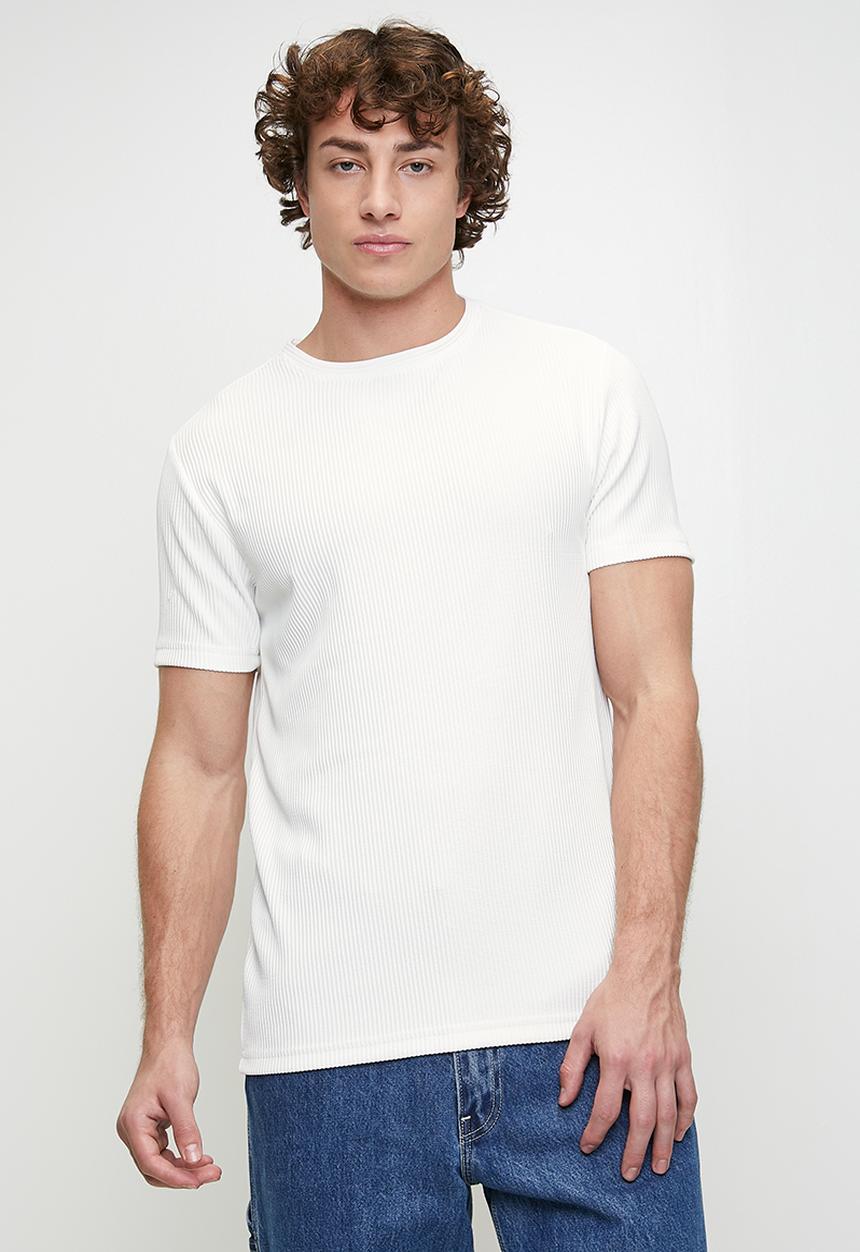 Brave Soul - Relaxed Fit Crew Neck T-Shirt - White