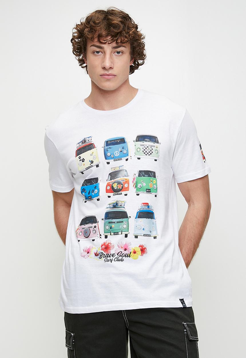 Brave Soul - Crew Neck Tshirt - Optic White