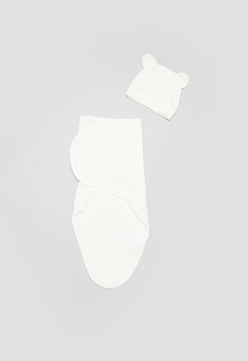 Pop Candy - Swaddle & beanie set - white