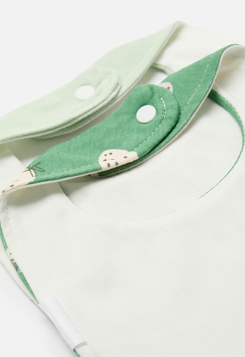 Pop Candy - 2 Pack bib set - green & aop