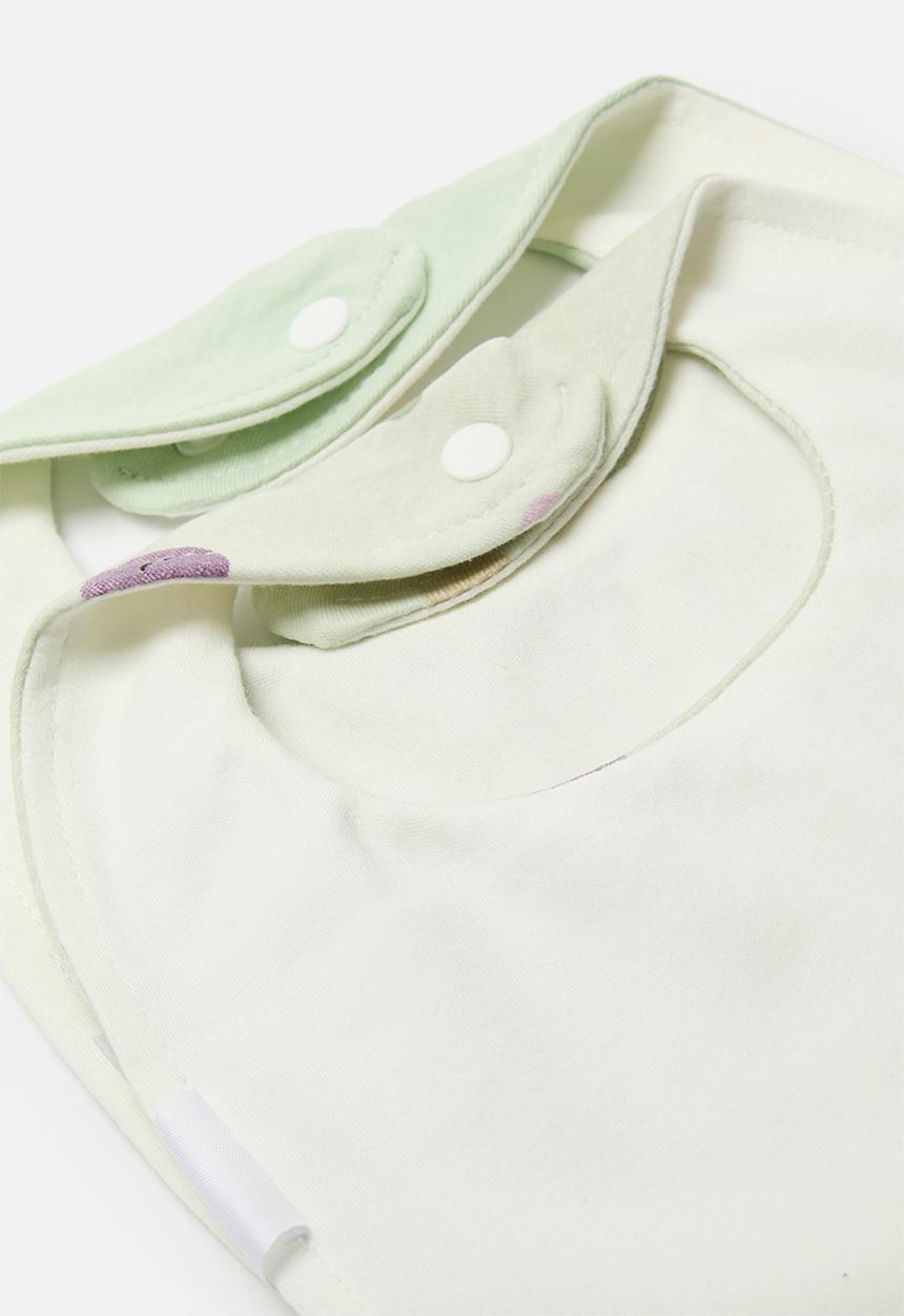 Pop Candy - 2 Pack bib set - sage green & aop