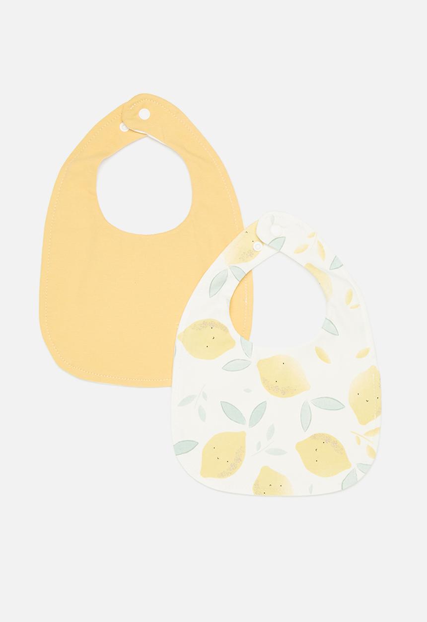 Pop Candy - 2 Pack bib set - yellow & aop