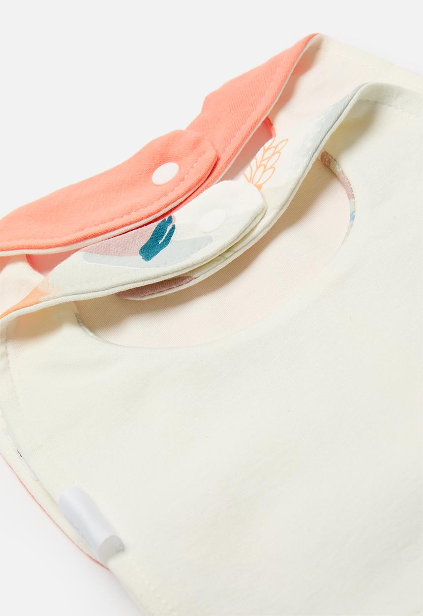 Pop Candy - 2 Pack bib set - orange & aop