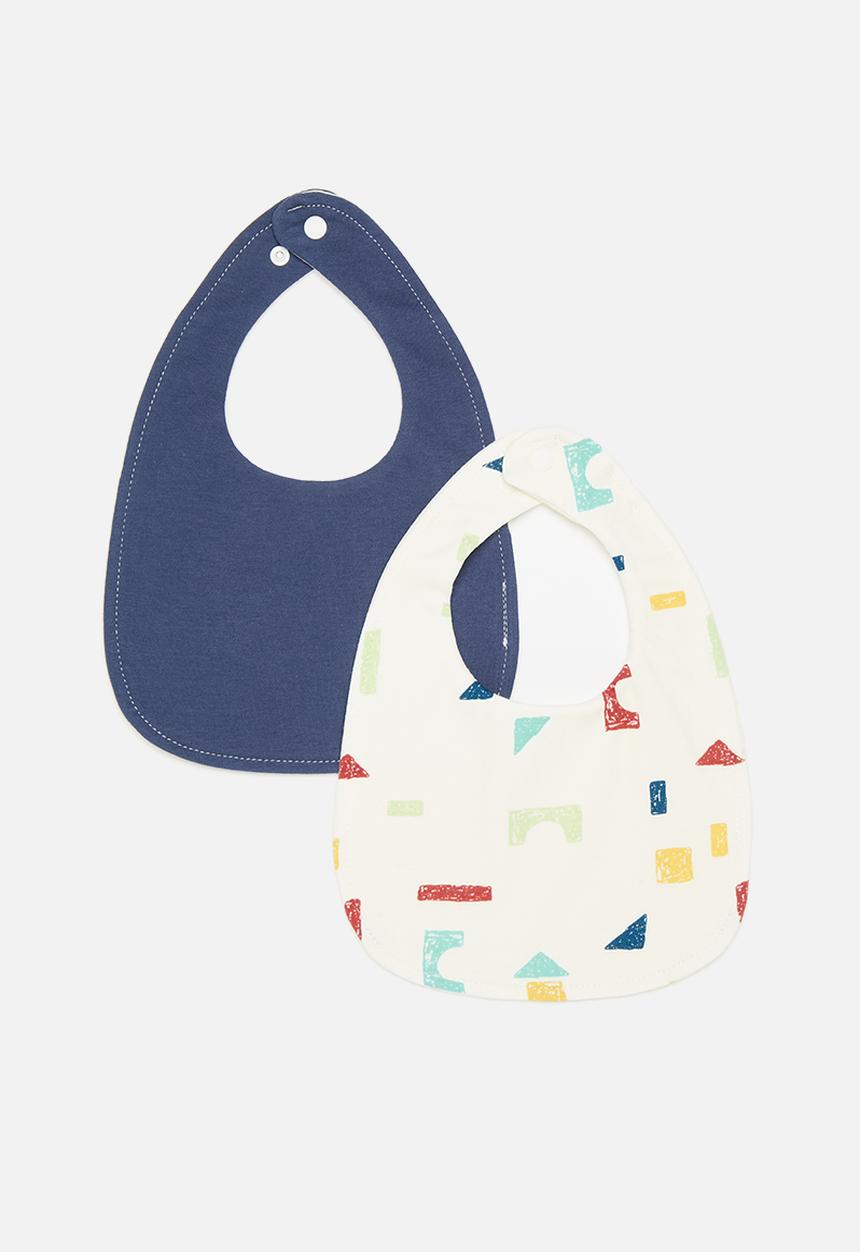 Pop Candy - 2 Pack bib set-blue & aop