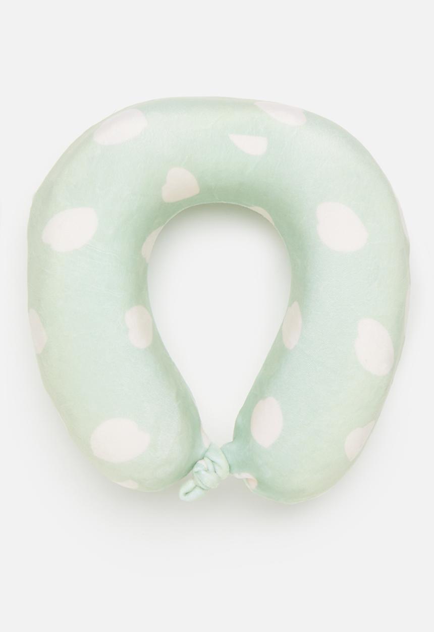 Pop Candy - Polka dot travel pillow - light tea green