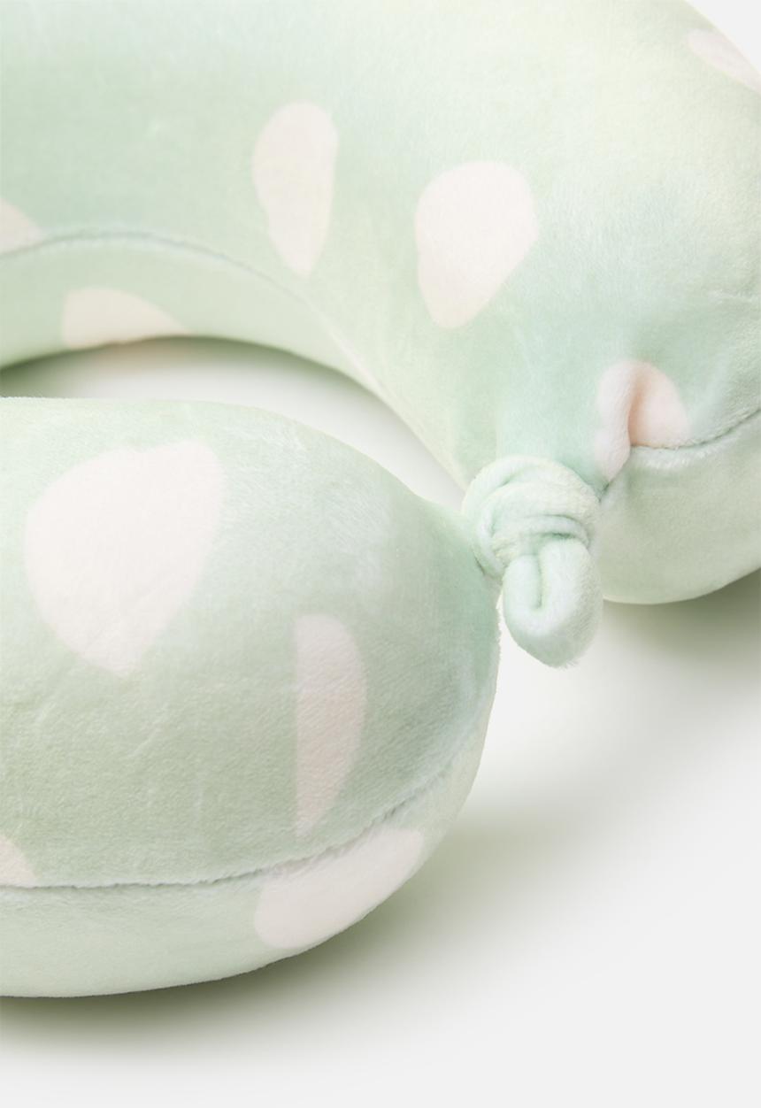 Pop Candy - Polka dot travel pillow - light tea green