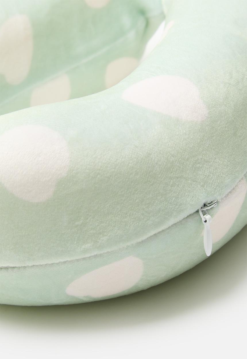 Pop Candy - Polka dot travel pillow - light tea green