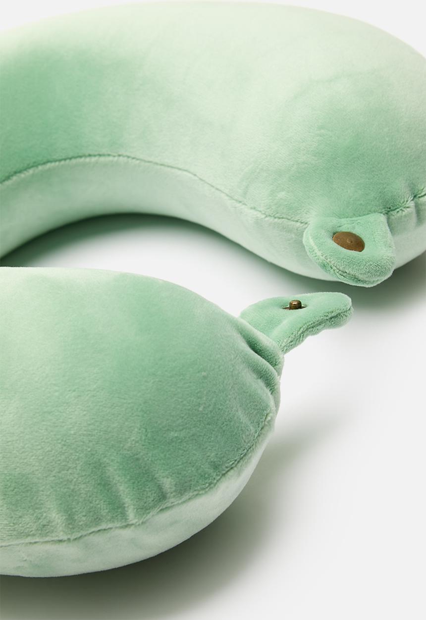 Pop Candy - Travel pillow and eye mask set- green