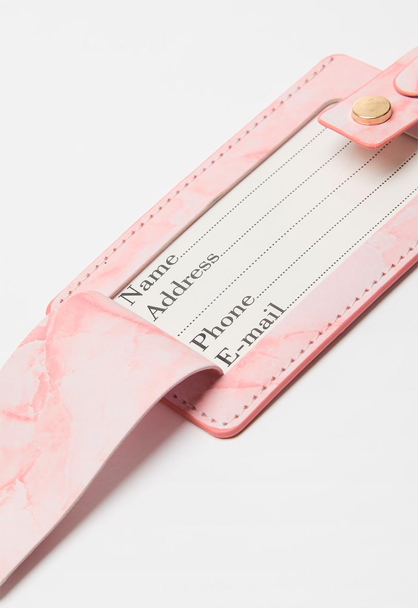 Pop Candy - Passport holder and luggage tag set - pink