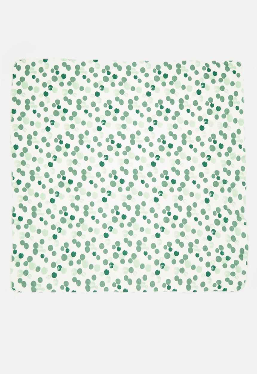 Pop Candy - Printed swaddle blanket - green & white
