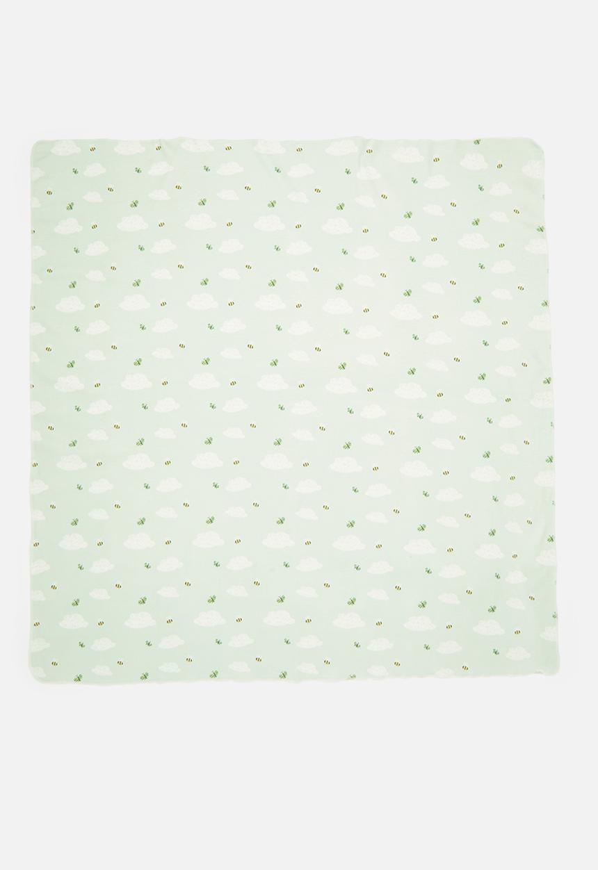 Pop Candy - Printed swaddle blanket- green