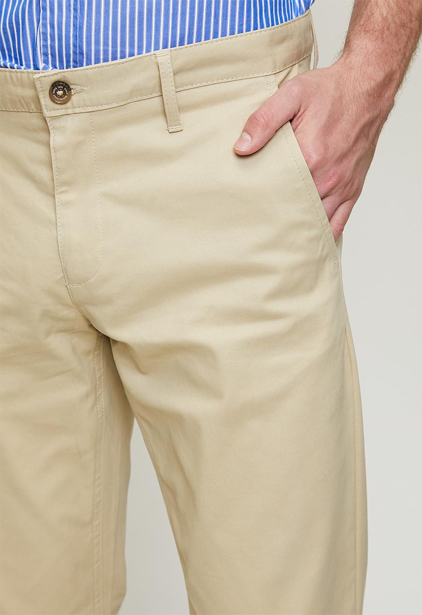 POLO - Venice essential slim leg trouser - stone	
