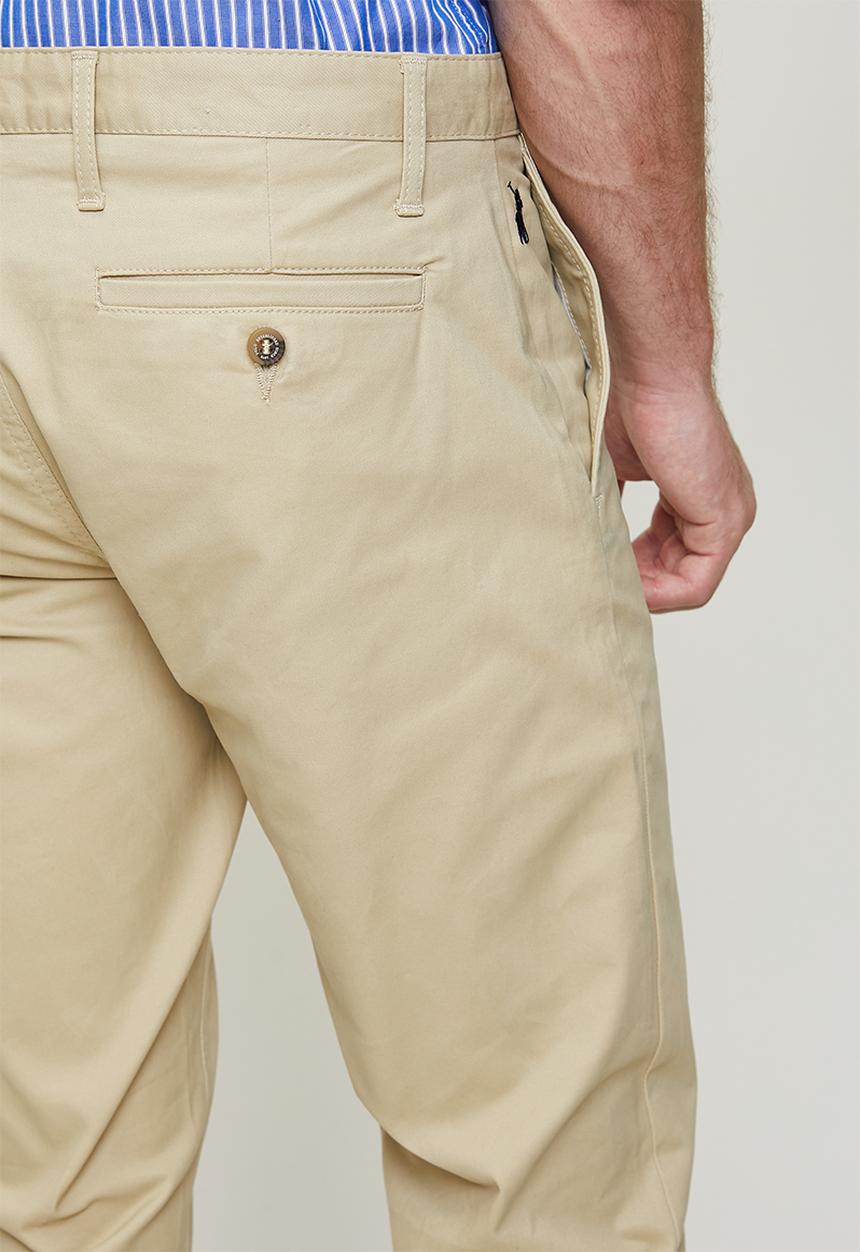 POLO - Venice essential slim leg trouser - stone	