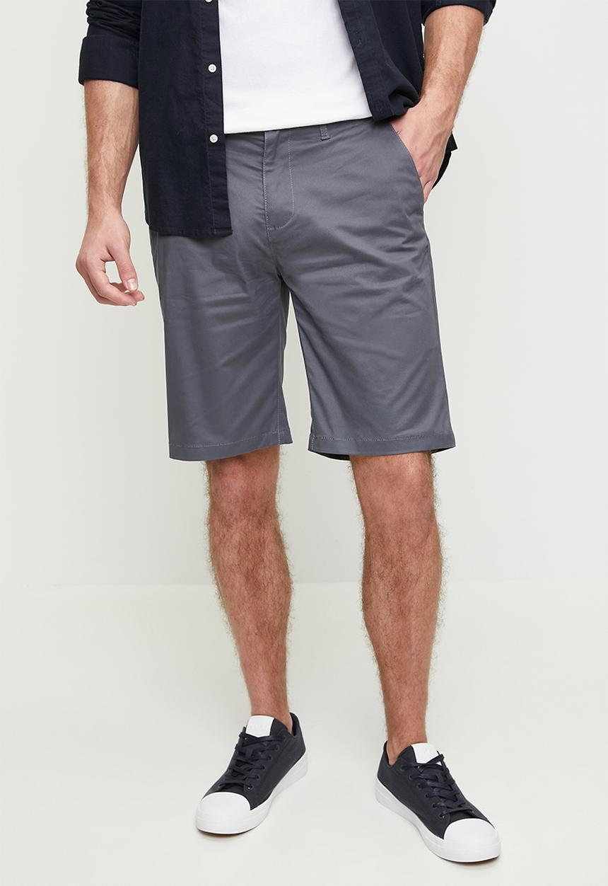 POLO - Ezra essential chino short - dark grey	