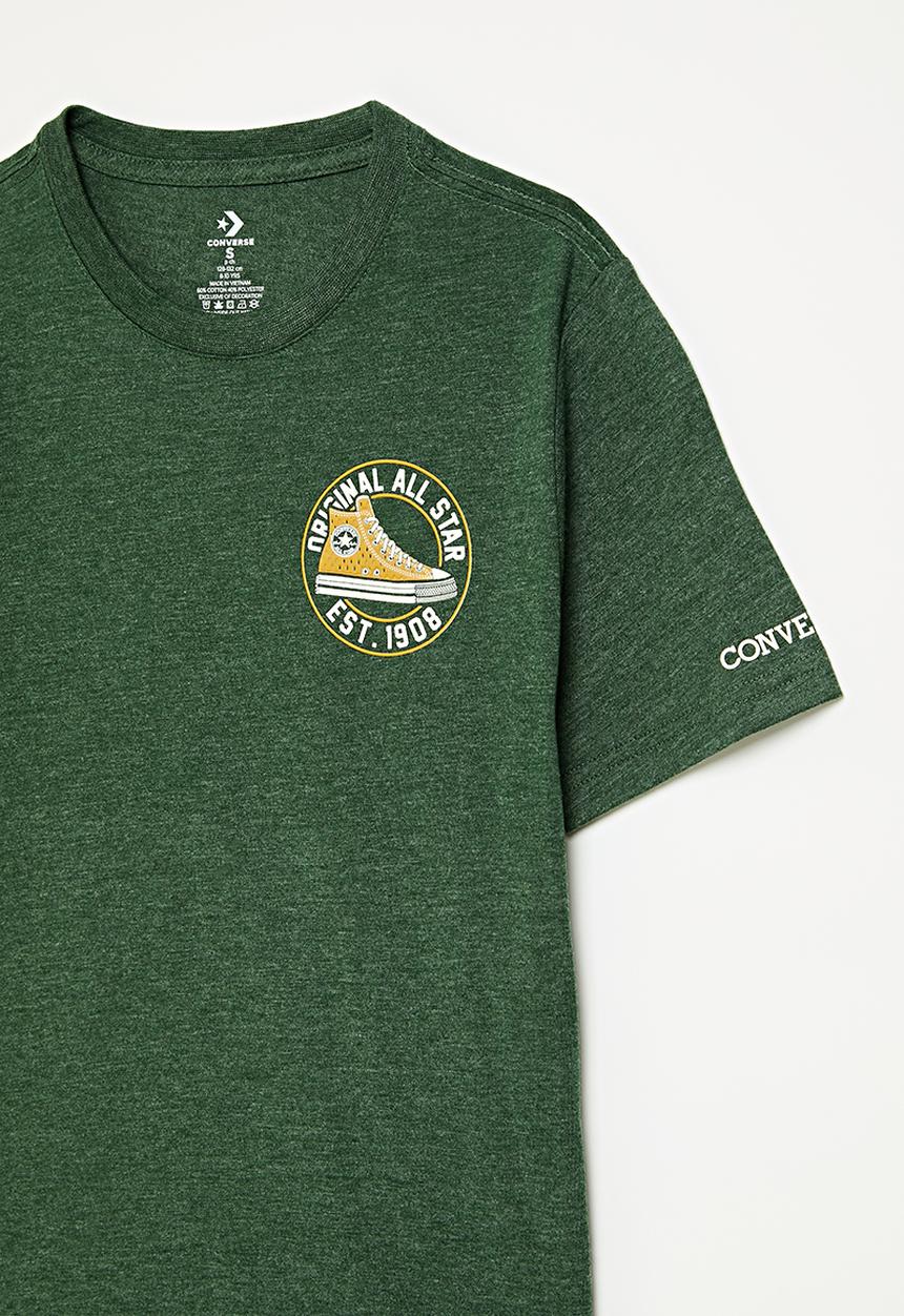 Converse - Cnvb Frontback Old Mesh Snkr Tee - Branch Out Heather
