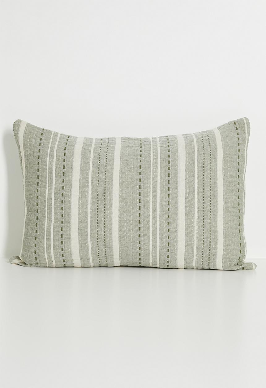 Sixth Floor - Serene Cotton Muslin Cushion Cover - Grey