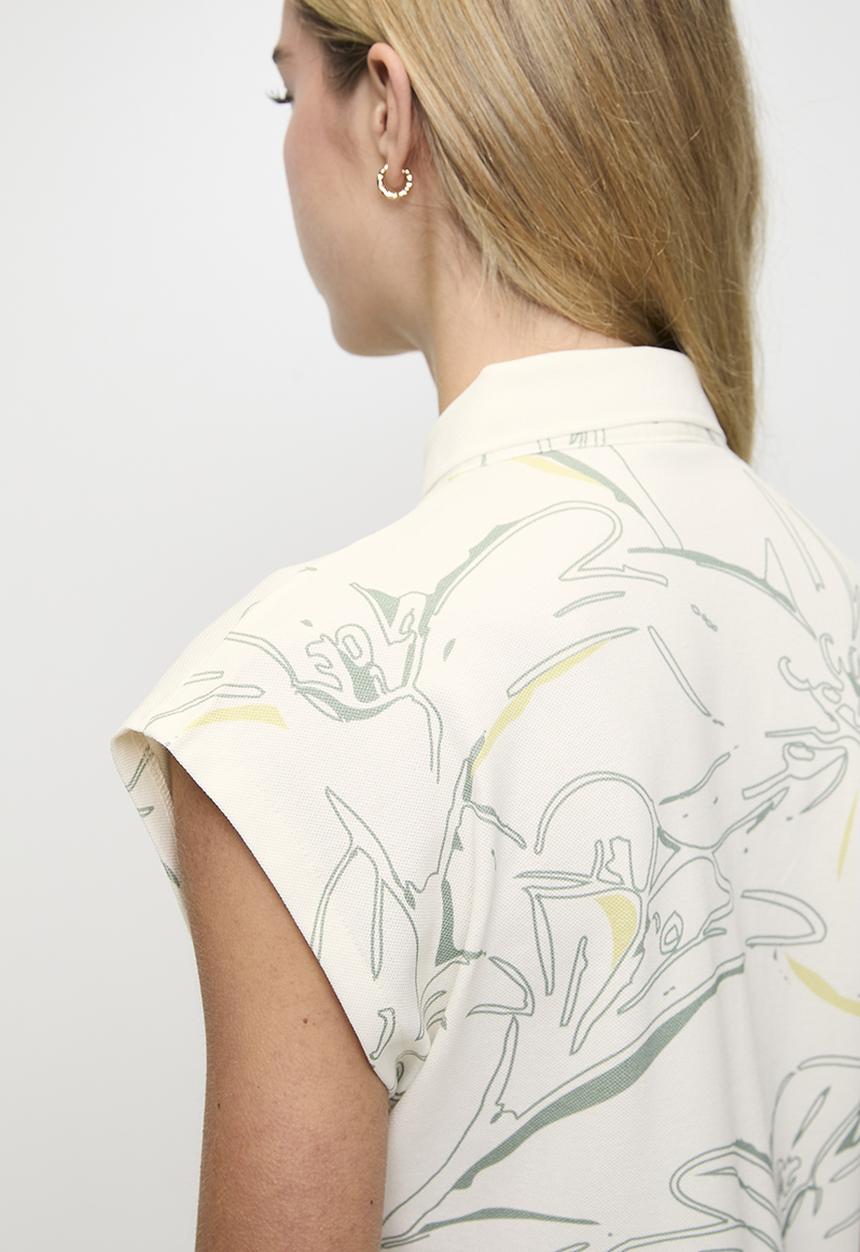 POLO - Wmn Mia s/s Printed Golfer - Sage