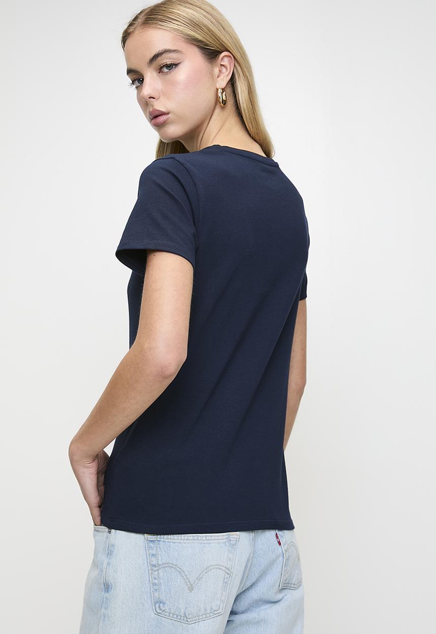 SISSY BOY - Love And Be Loved: Regular Fit Sequin And Pearl Logo Top - Navy
