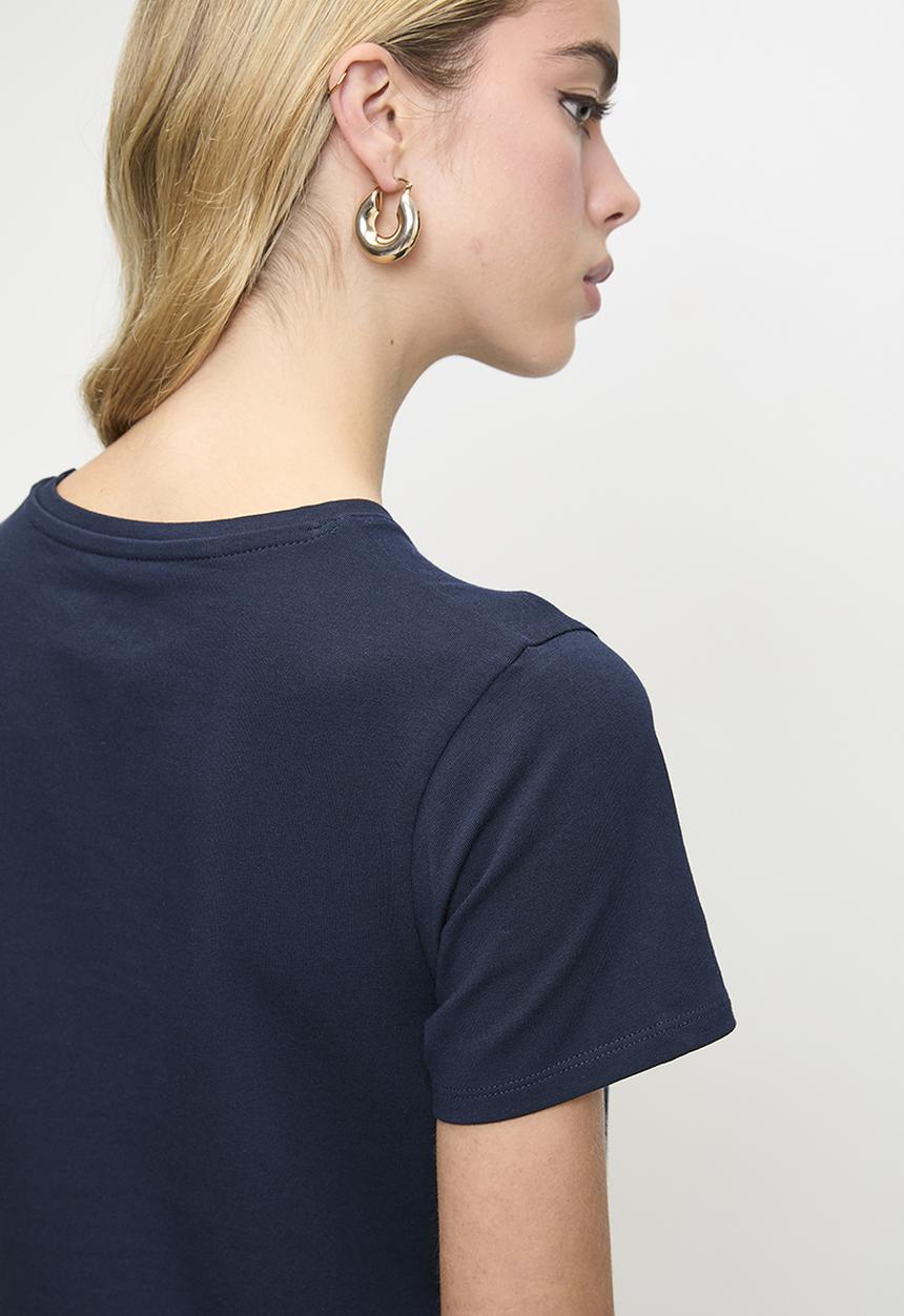 SISSY BOY - Love And Be Loved: Regular Fit Sequin And Pearl Logo Top - Navy