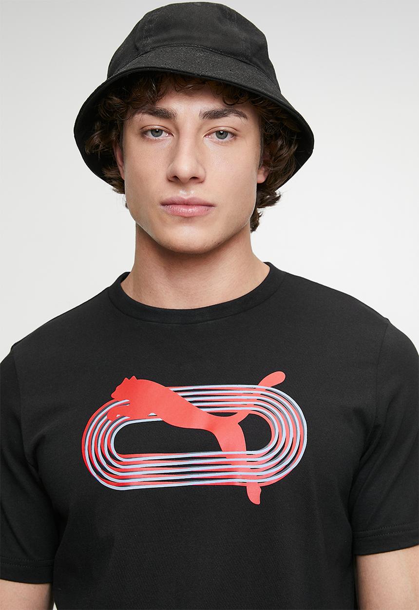 PUMA - GRAPHIC Circle Tee - PUMA Black
