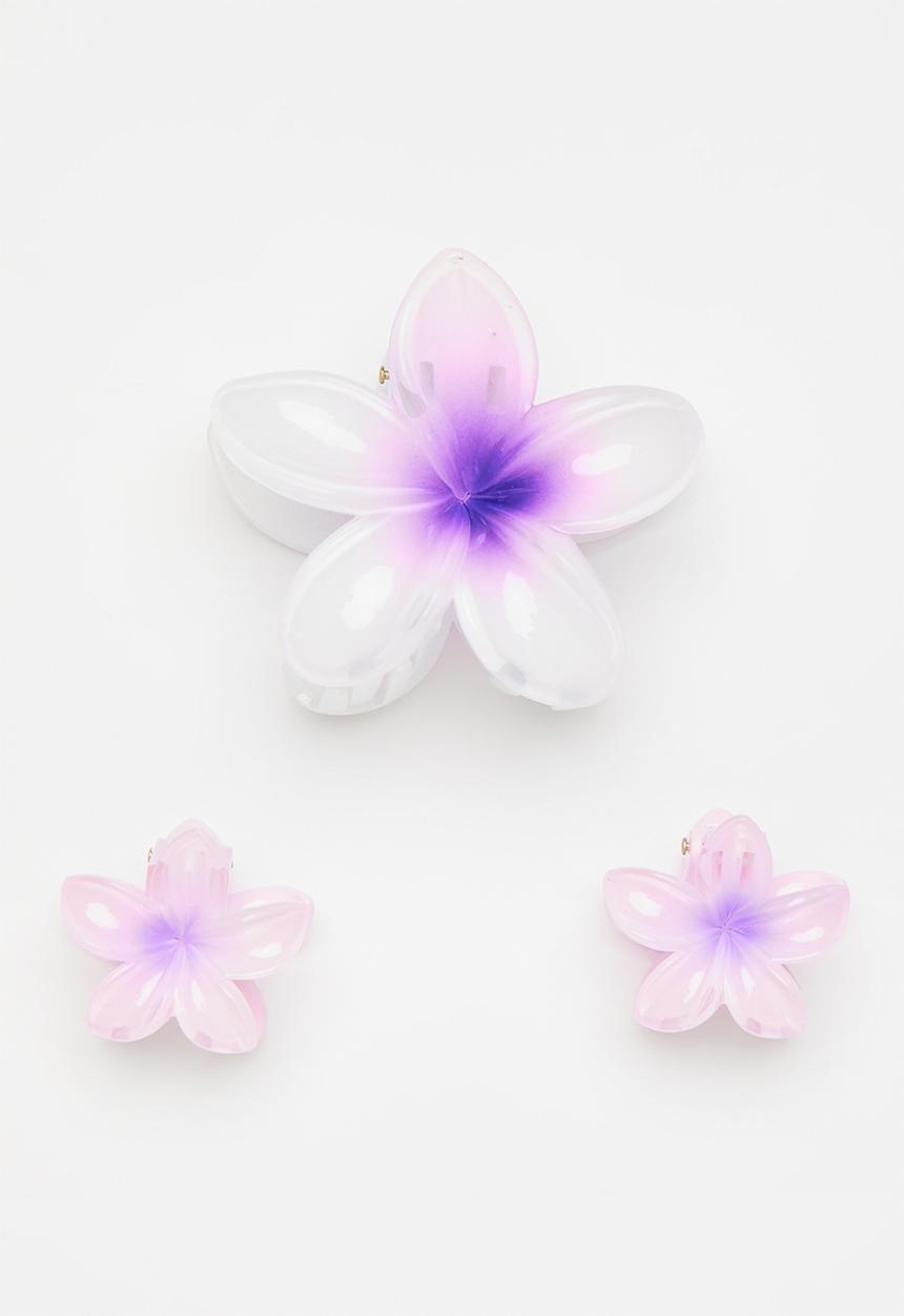 Pop Candy - Three peice flower hairpin set - lilac
