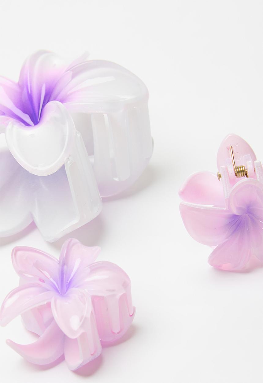 Pop Candy - Three peice flower hairpin set - lilac
