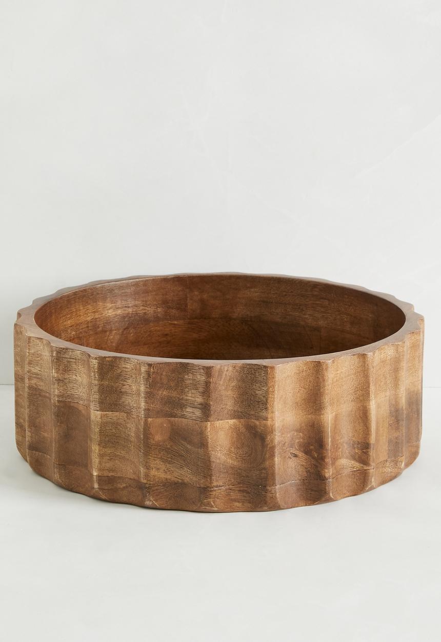Sixth Floor - Carved wooden salad bowl - natural