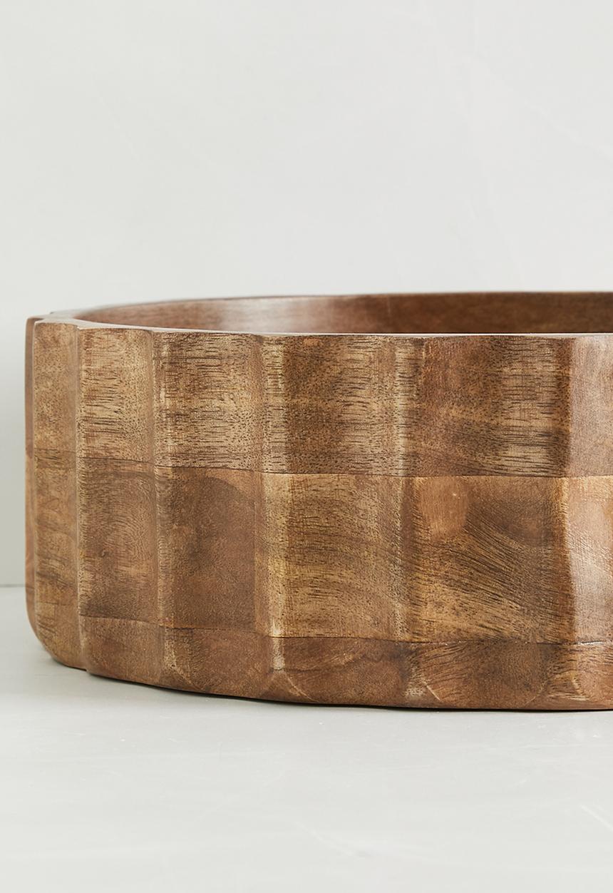 Sixth Floor - Carved wooden salad bowl - natural