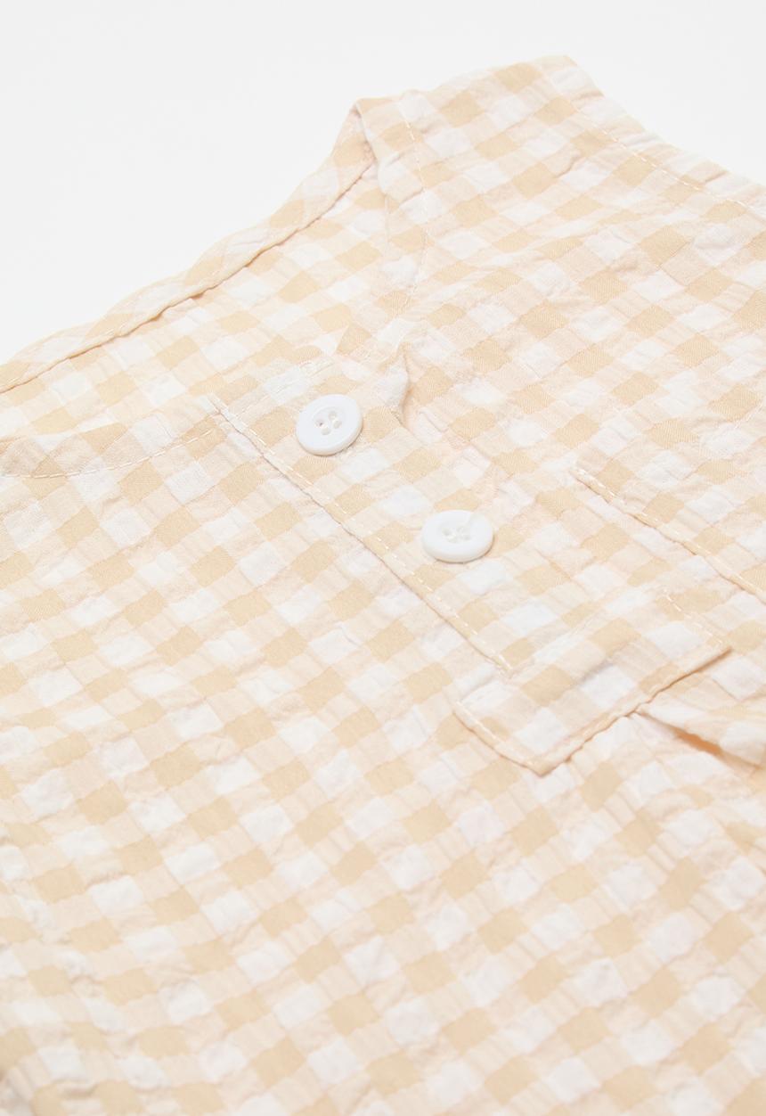 Pop Candy - Gingham bodysuit - pale orange 