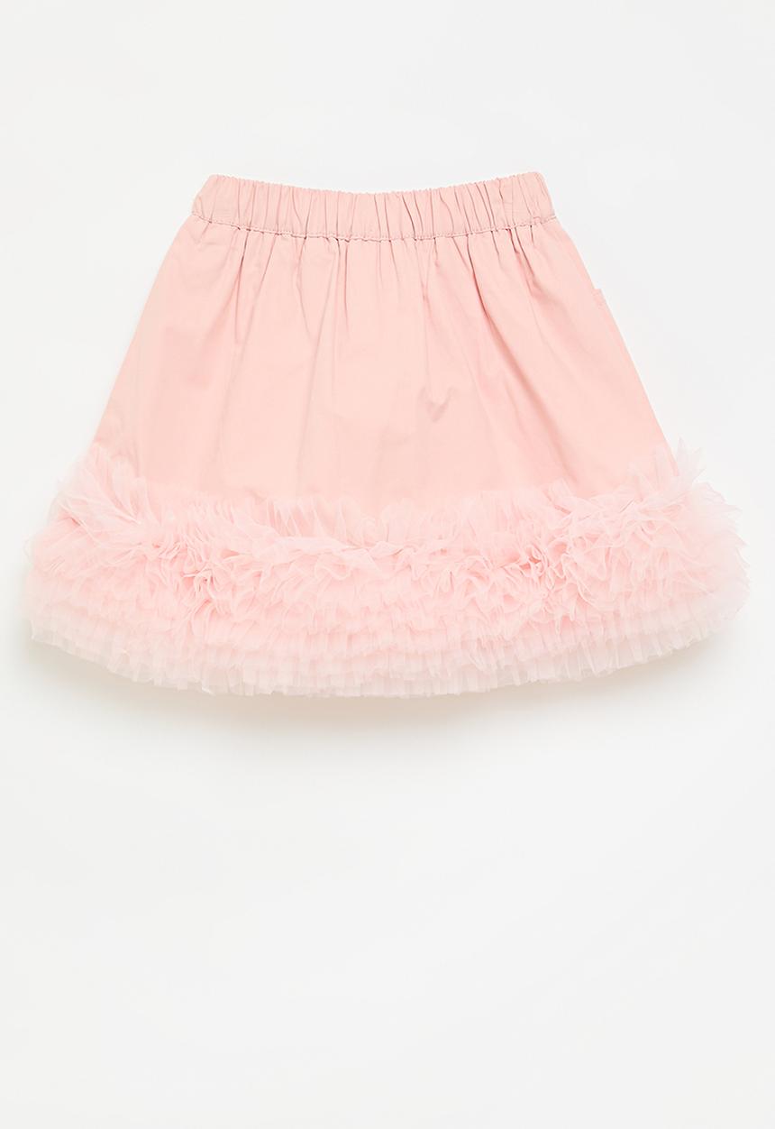 Pop Candy - Layered ruffle hem skirt - pink