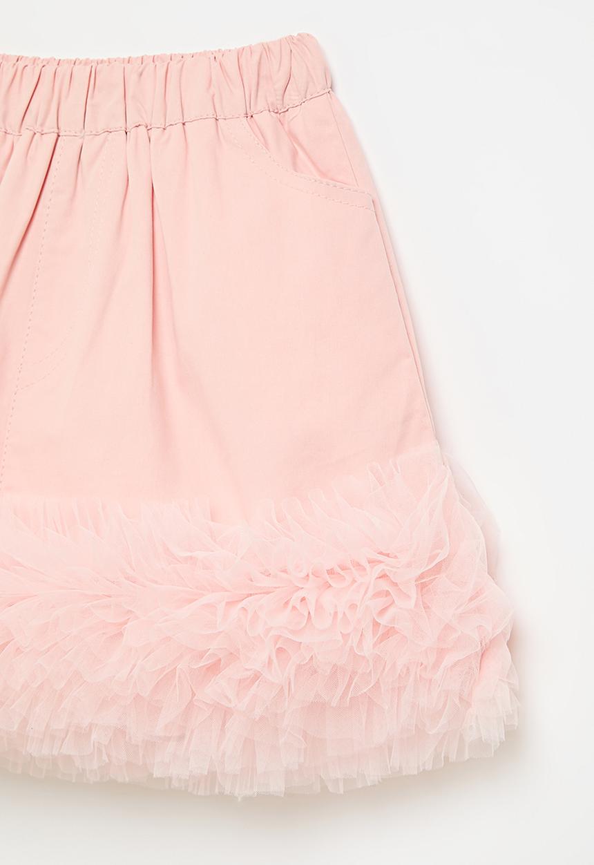 Pop Candy - Layered ruffle hem skirt - pink