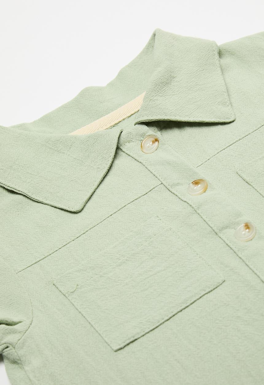 Pop Candy - Collared romper - green