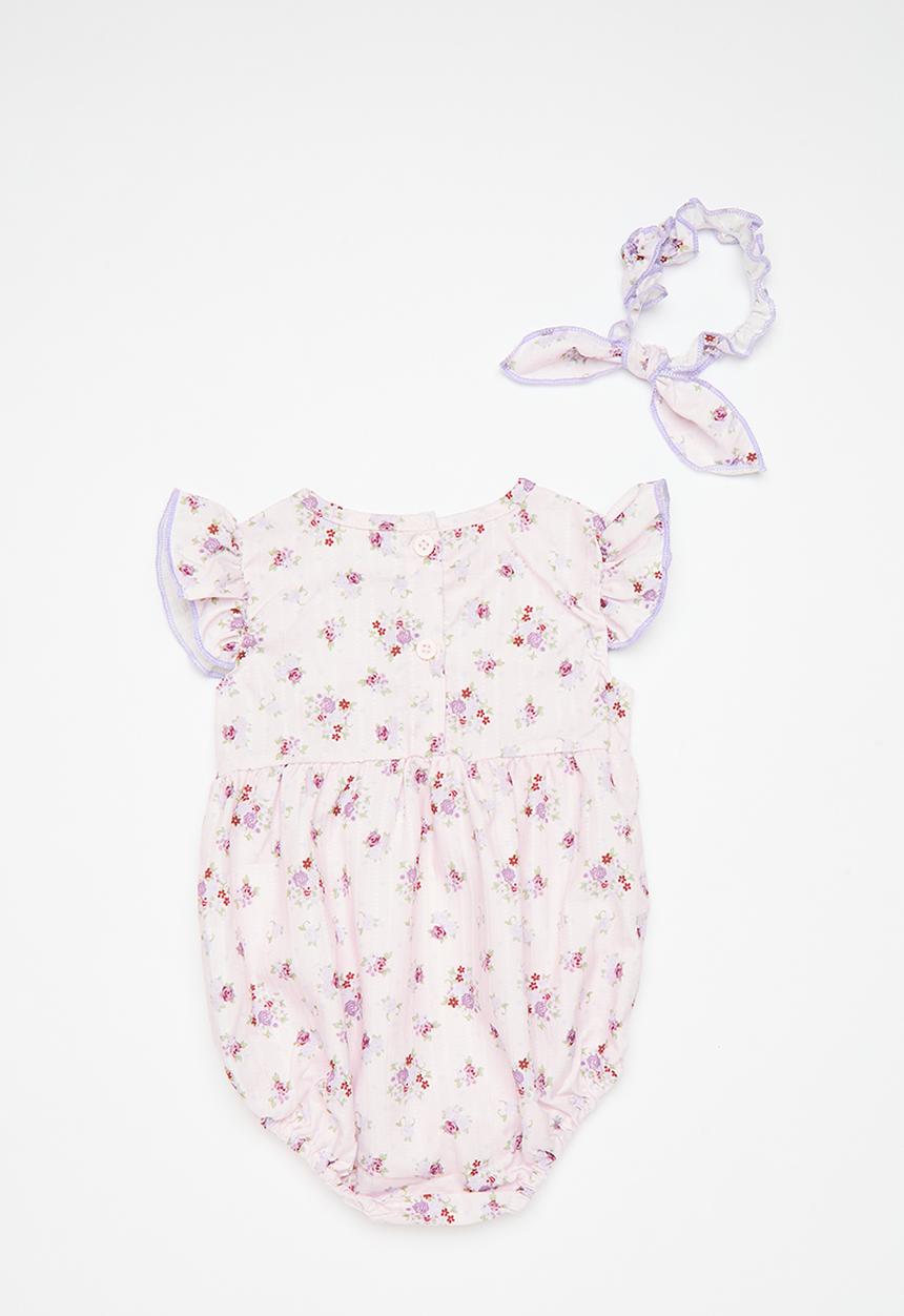 Pop Candy - Smocked body vest with headband - lilac/floral