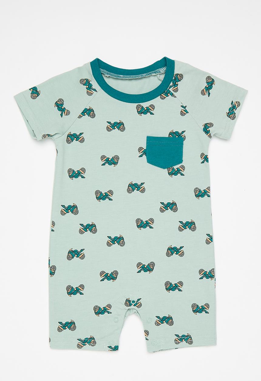 Pop Candy - Printer romper - blue