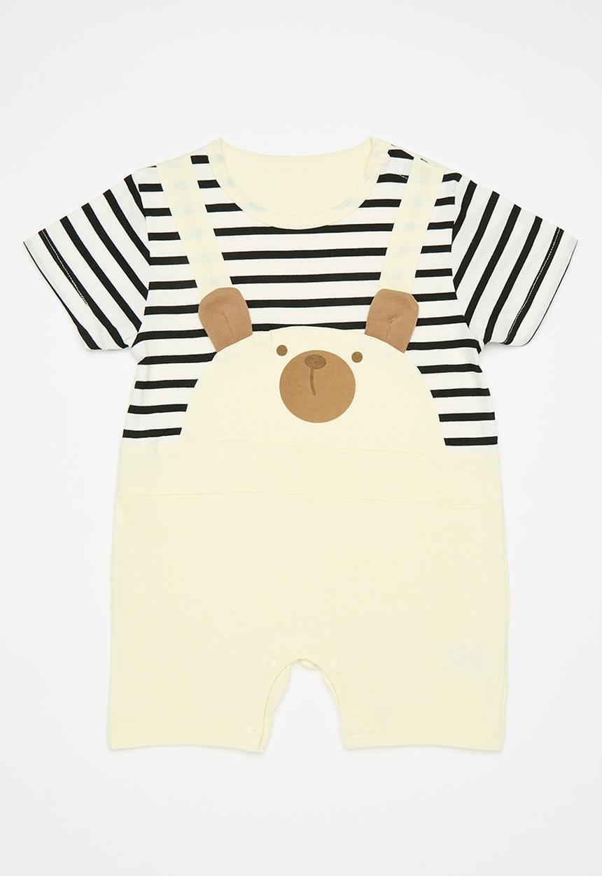 Pop Candy - Novelty bear romper - cream/multi