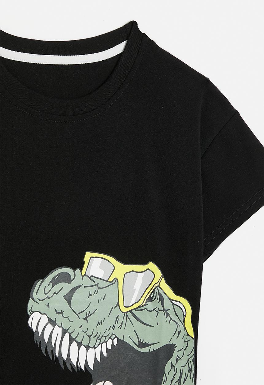 Pop Candy - Dino print tee - black