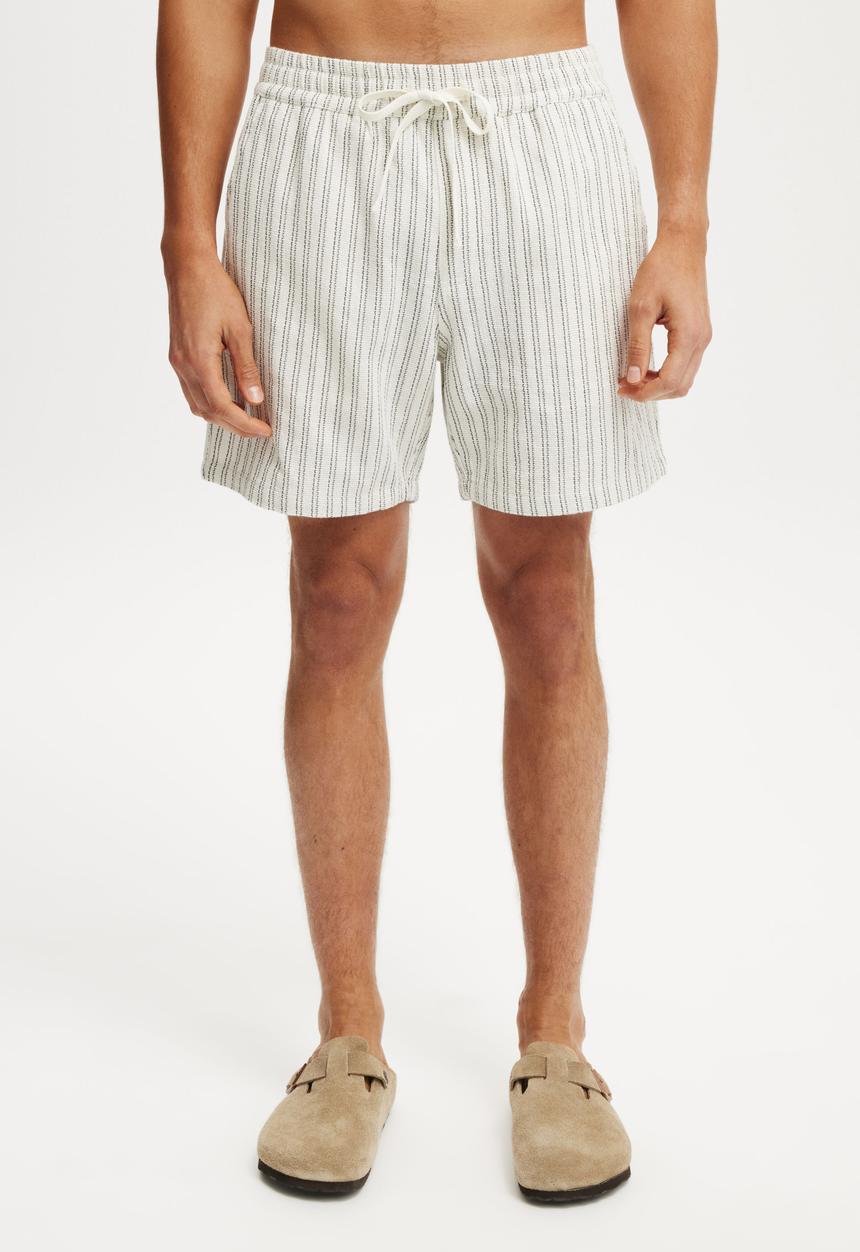 Cotton On - Easy Short - Light Blue/Navy Stripes