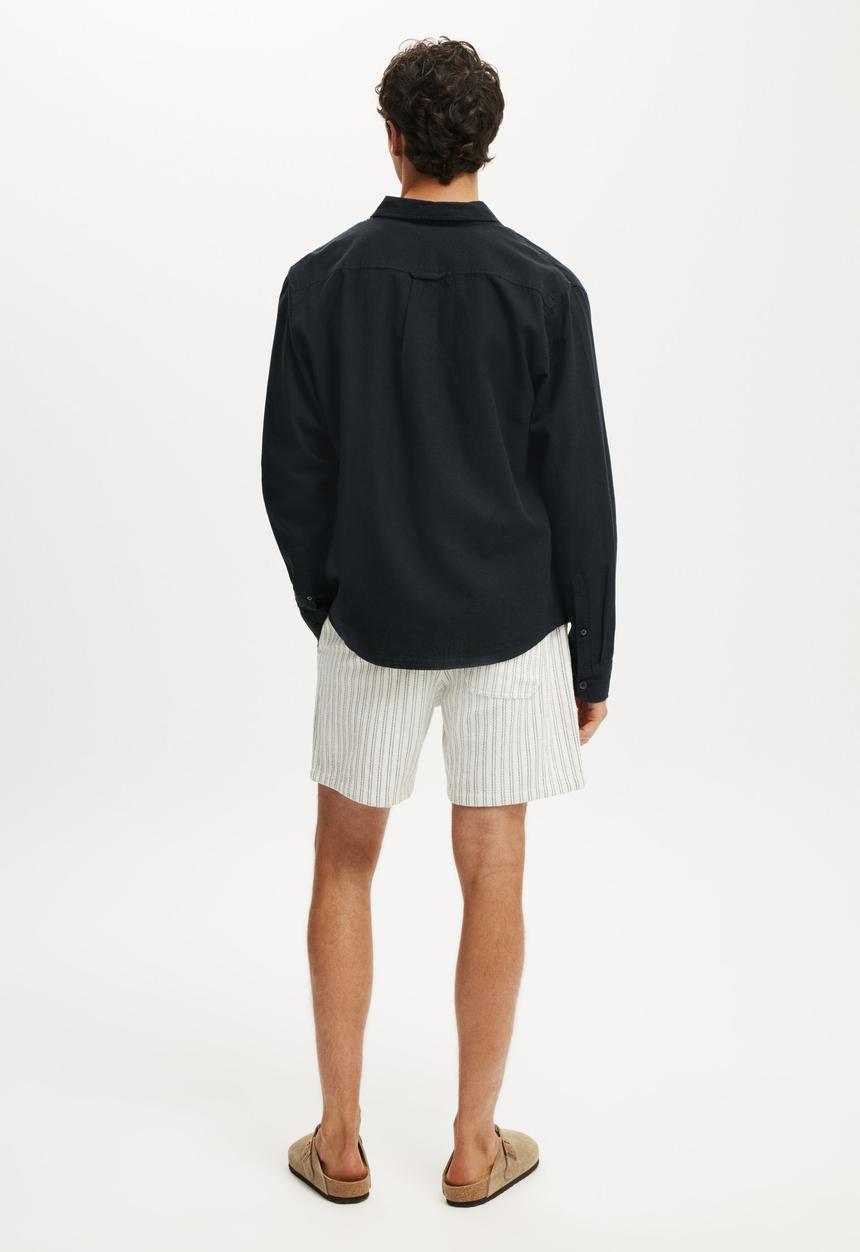 Cotton On - Easy Short - Light Blue/Navy Stripes
