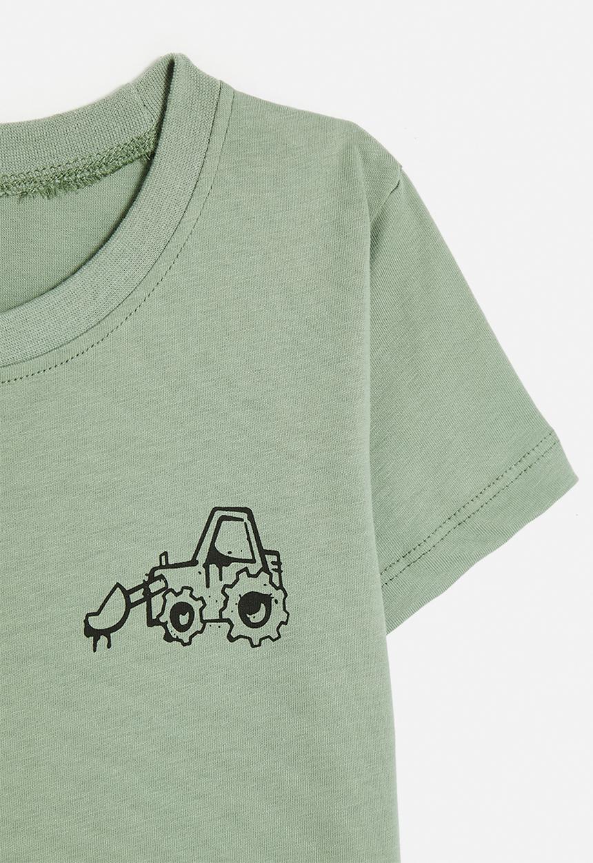 Pop Candy - Bulldozer graphic tee - calm green
