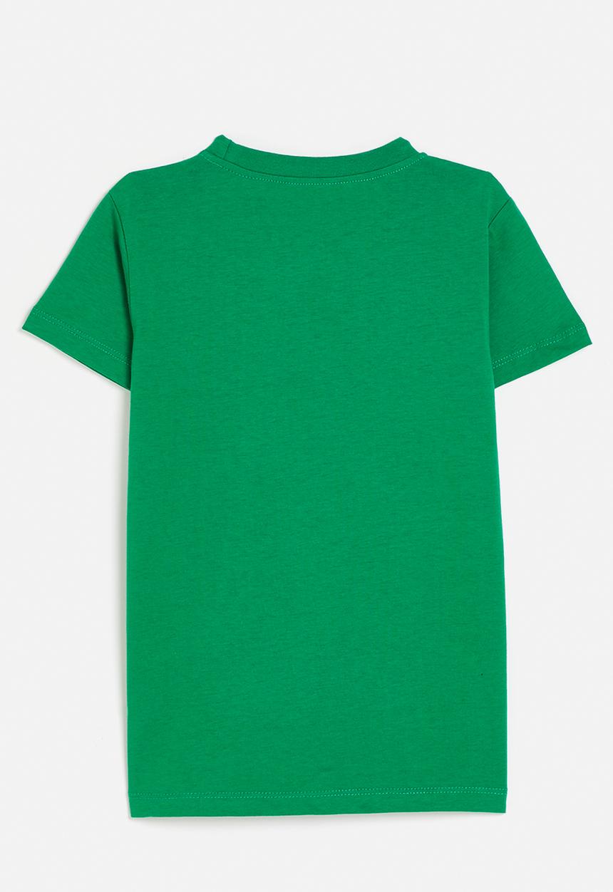 Pop Candy - Embroidered placement print tee - grass green/today is awesome