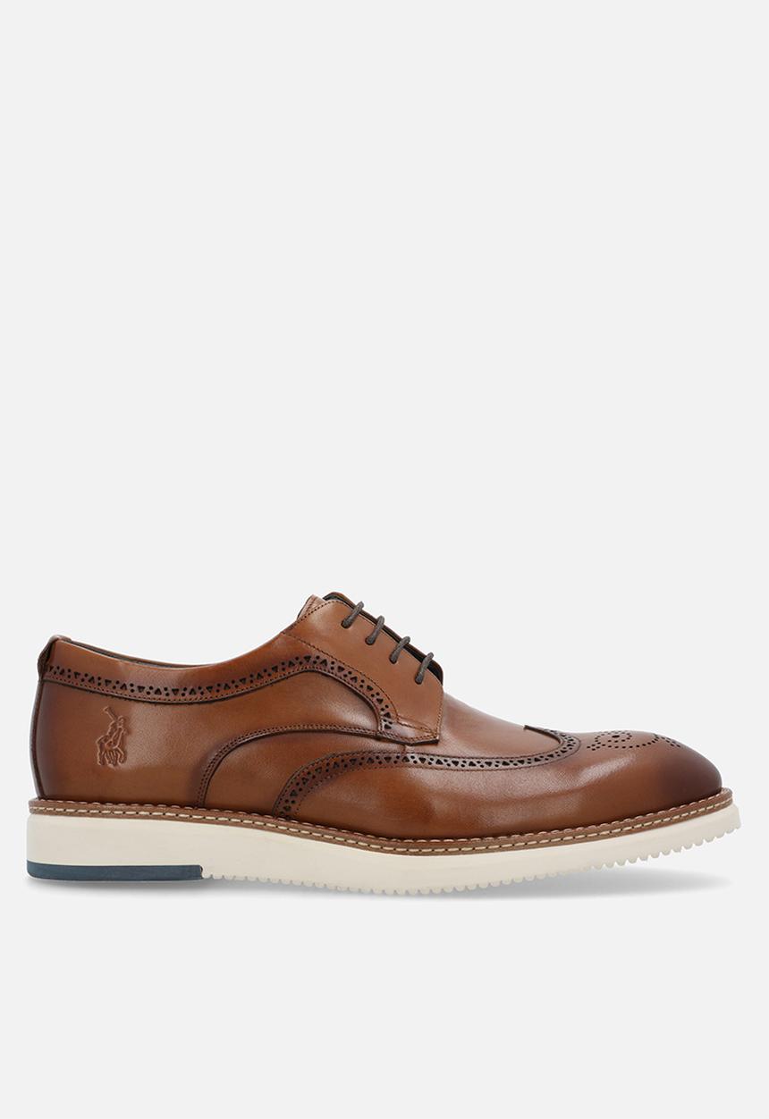 POLO - CASUAL BROGUE LACE UP - TAN