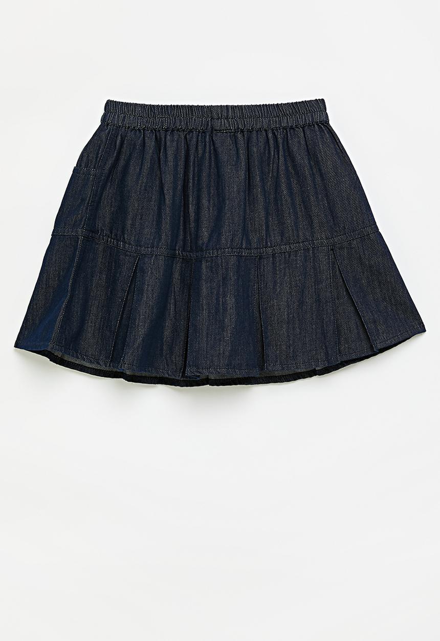Pop Candy - Box pleat skirt - navy blue