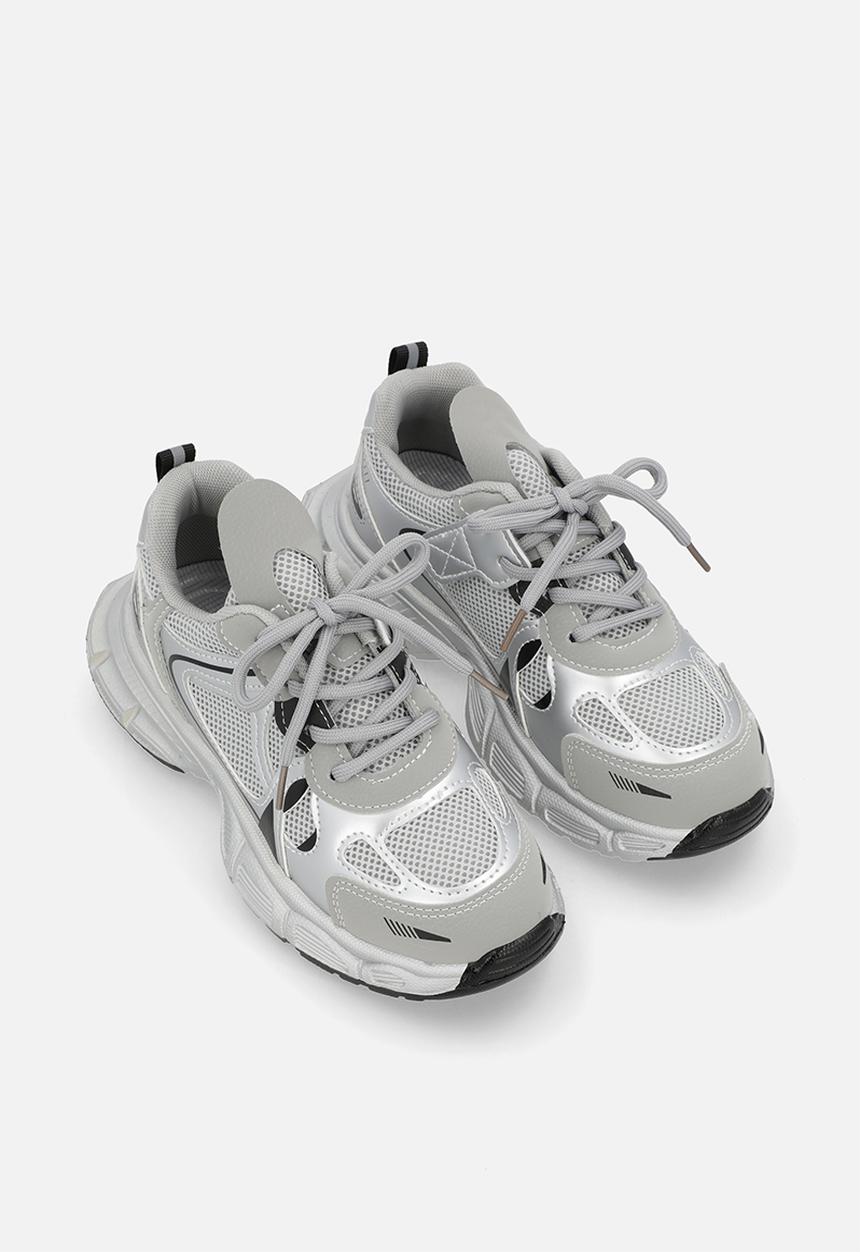 Pop Candy - Lace up sneakers - grey