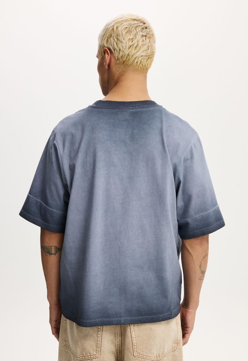 Cotton On - Cropped Fit Y2K T-shirt - True Navy Panel