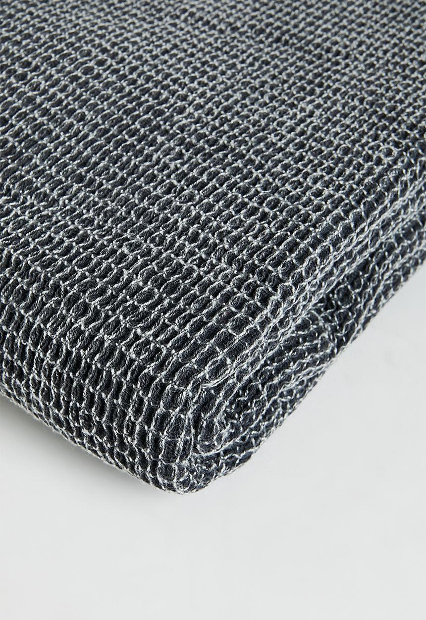 Sixth Floor - Stone washed Waffle Throw - Grey
