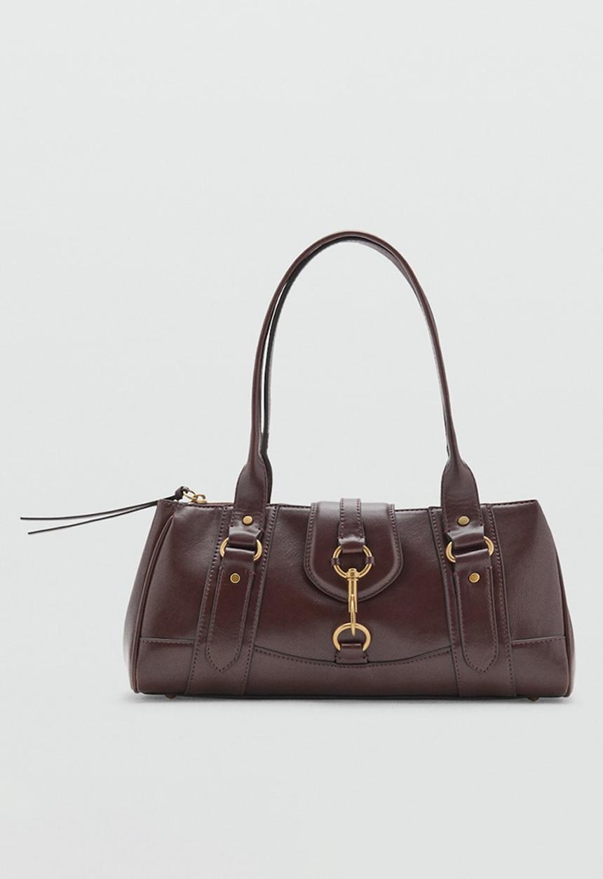 MANGO - Amazona shoulder bag - dark brown