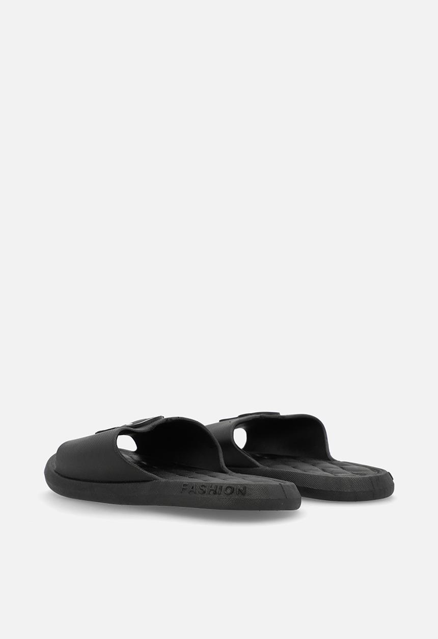 Pop Candy - Astro slide sandals - black