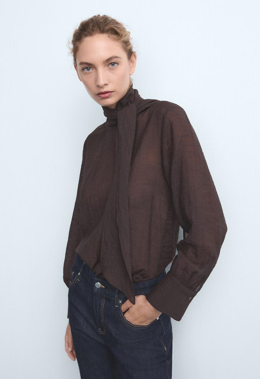 MANGO - Jeans violeta - open blue