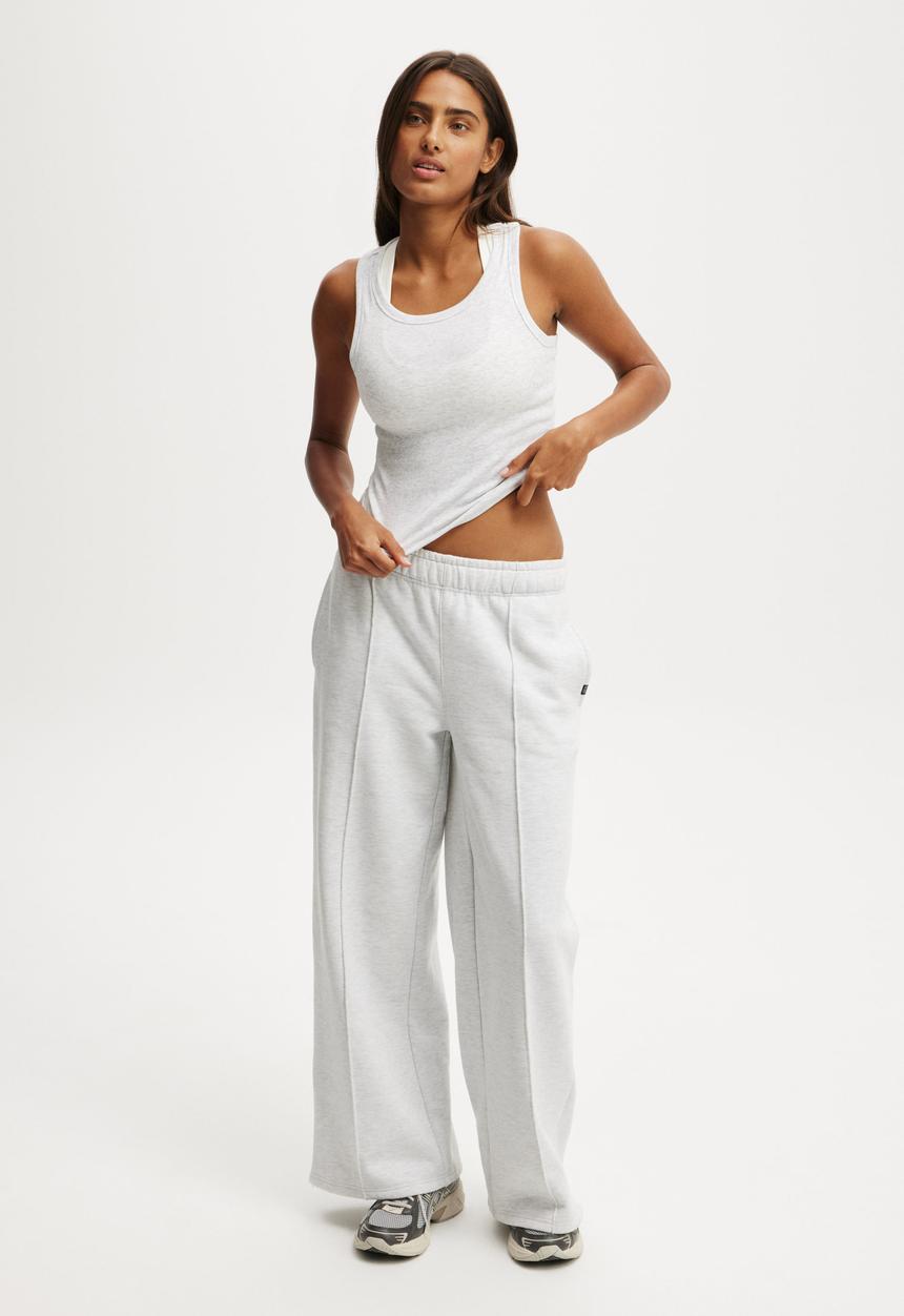 Cotton On - Active Core Rib Racer Tank - Grey Marle